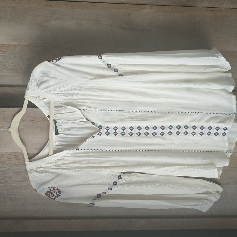 Large boho shirt tunic top new with tags